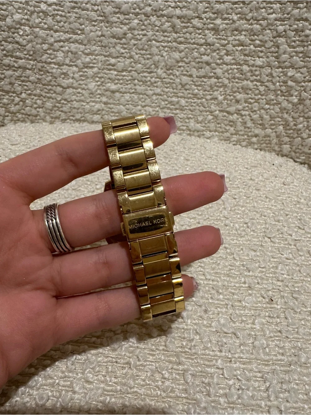 Michael Kors Gold Crystal-Trim Women's Bracelet Watch